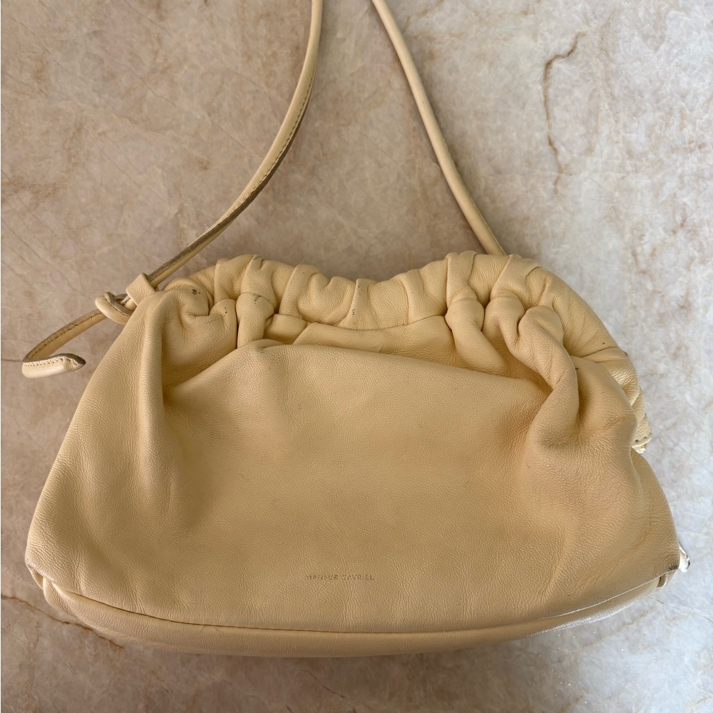 Mansur Gavriel mini cloud clutch butter